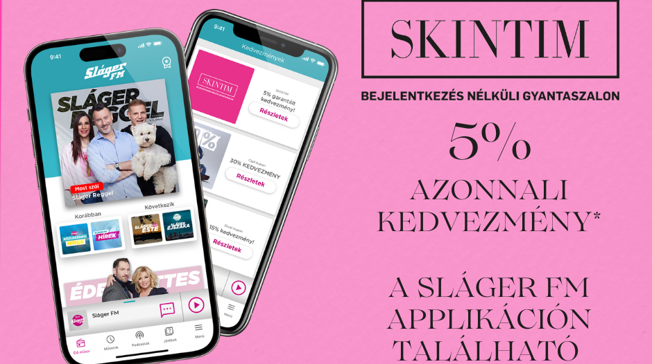 Sláger FM együttműködés - azonnali kedvezmény! Sláger FM együttműködés - azonnali kedvezmény!